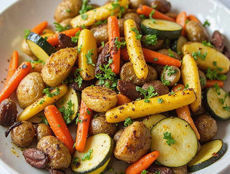How to Make Perfect Garlic Herb Roasted Potatoes, Carrots and Zucchini (That Never Fail)