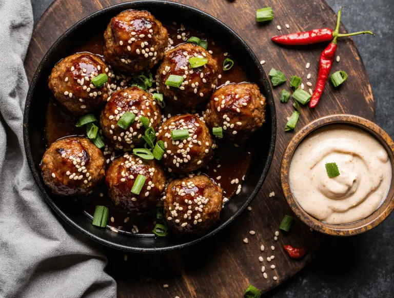 The Secret to Perfect Korean BBQ Meatballs Recipe (With Spicy Mayo Dip)