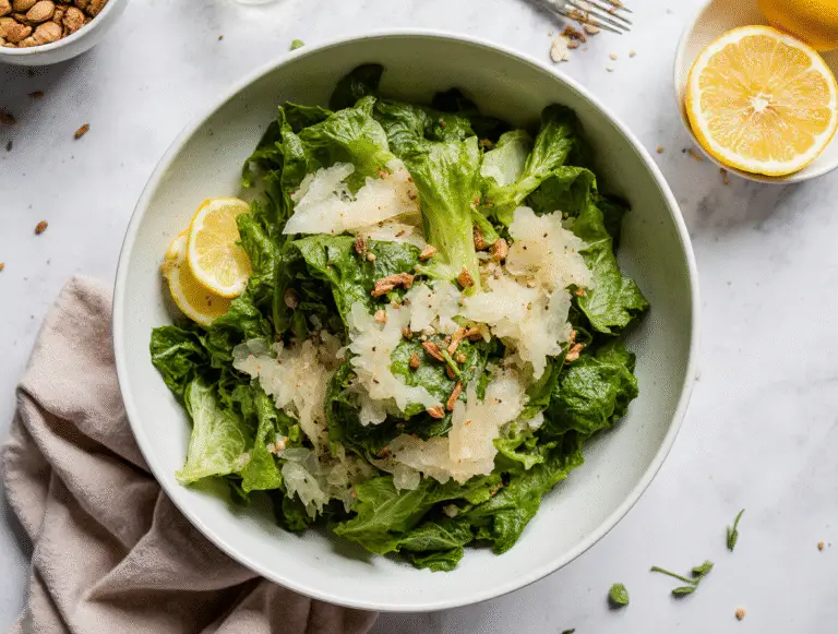 The Secret to Perfect Lemon Parmesan Lettuce Salad (Ready in 5 Minutes)