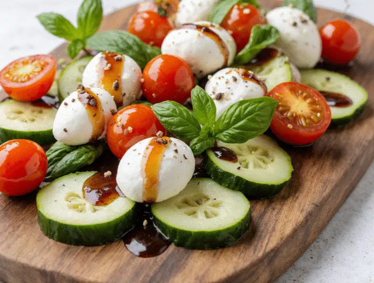 How to Make the Perfect Tomato Cucumber Mozzarella Salad (10-Minute Recipe)