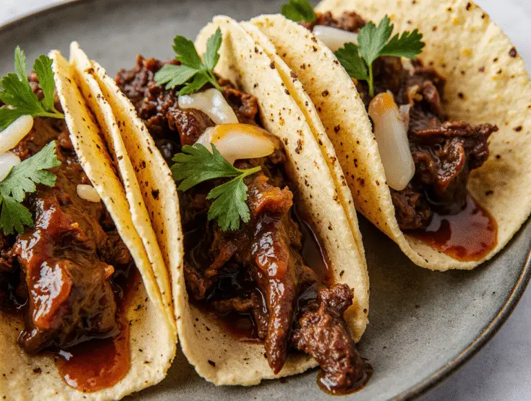 The Secret to Perfect BBQ Beef Tacos with Honey Garlic Butter Sauce