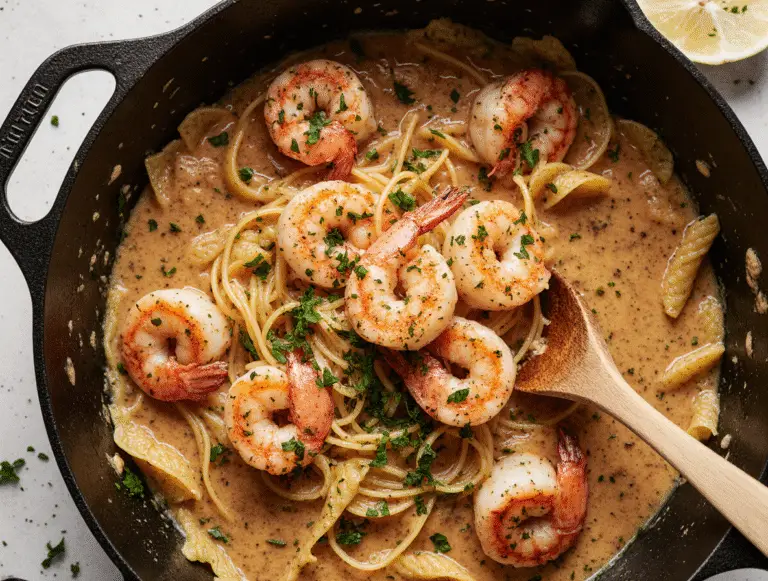 How to Make Restaurant-Quality Garlic Butter Shrimp and Pasta in One Pot