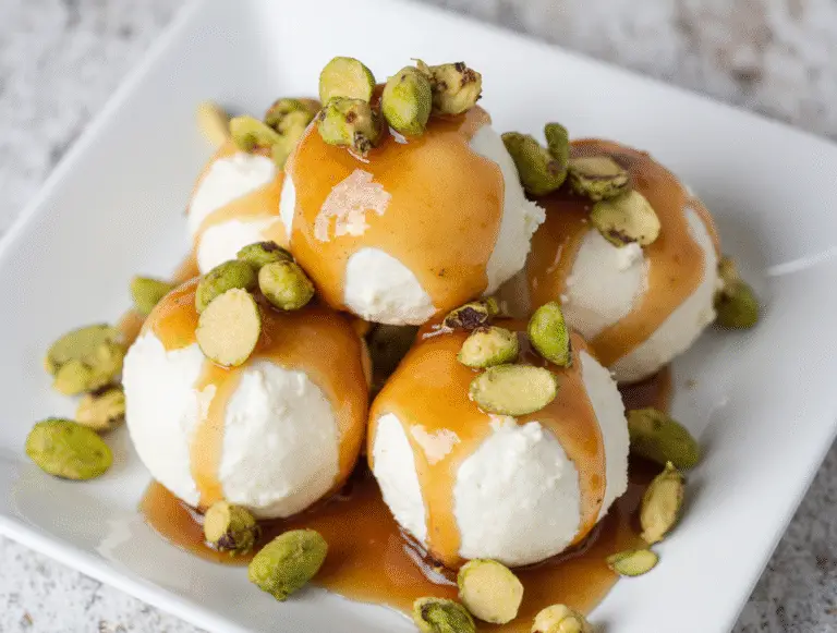 Ricotta Pistachio Honey Bites