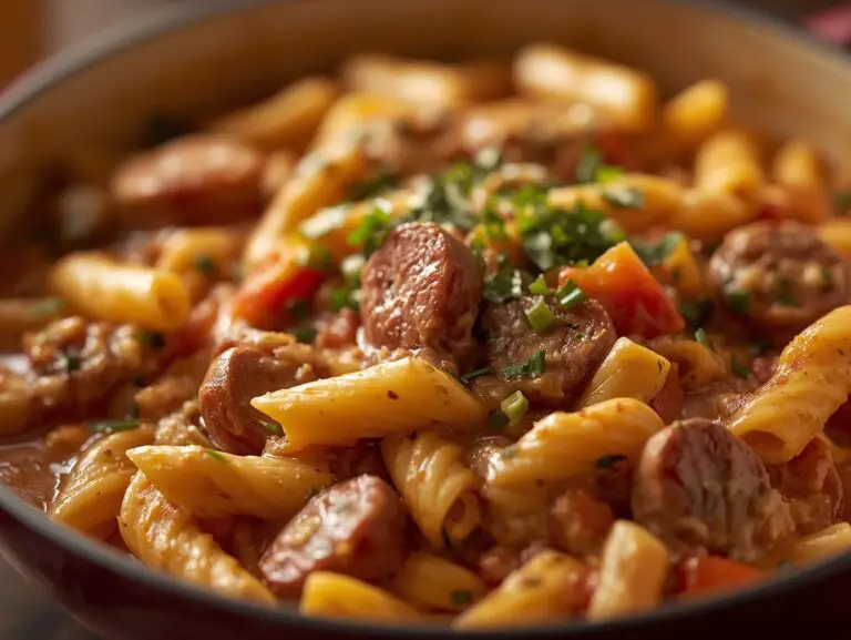 Creamy Cajun Sausage Pasta (One Pot)