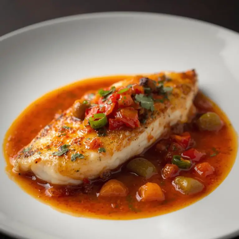 Quick Tilapia in Roasted Pepper Sauce