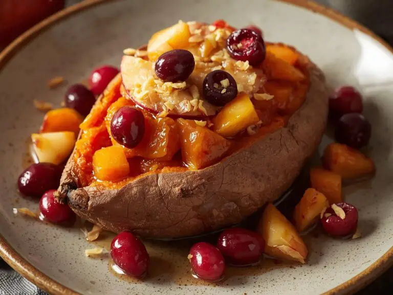 Cranberry Apple Twice-Baked Sweet Potatoes