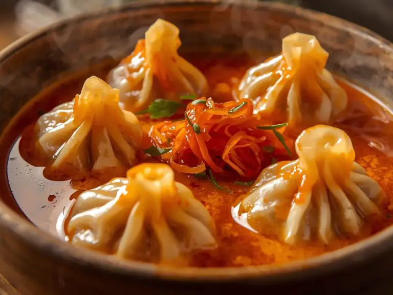 Soup Dumplings in Creamy Gochujang Sauce