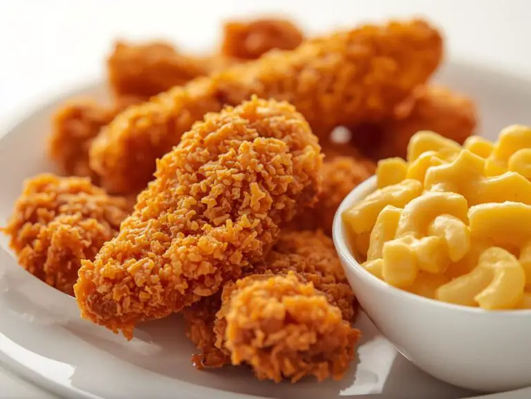Crispy Hot Honey Chicken Tenders & Creamy Mac