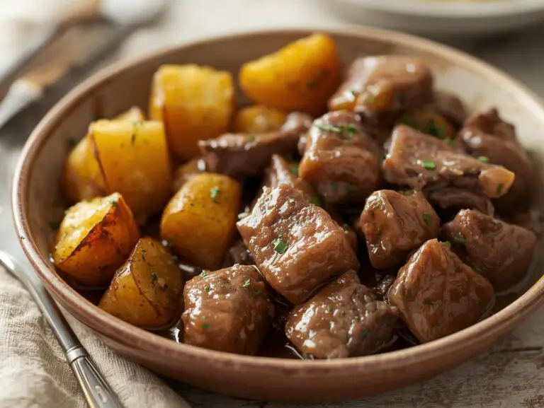 Slow Cooker Garlic Butter Beef with Potatoes – Easy Tender Recipe