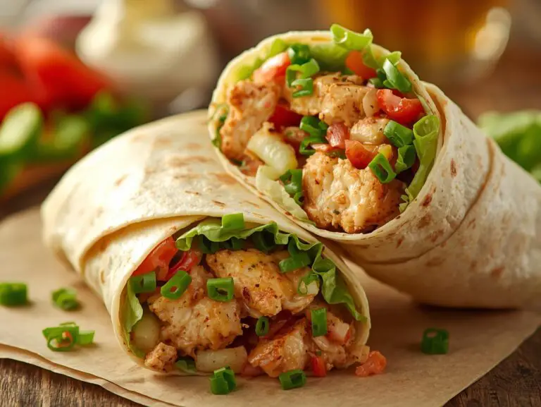 Cheesy Garlic Chicken Wraps – The Ultimate Flavor Explosion!