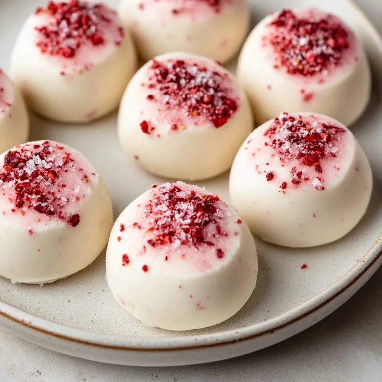 An irresistible treat for those following a keto lifestyle, Keto Strawberry Cheesecake Fat Bombs combine rich flavors and satisfying textures. These delightful bites not only satisfy your sweet tooth but also support your low-carb diet with healthy fats. The combination of cream cheese and butter creates a velvety base while the fresh strawberry puree infuses a burst of fruity flavor into every bite. This makes them the perfect solution for your cravings while sticking to dietary goals.