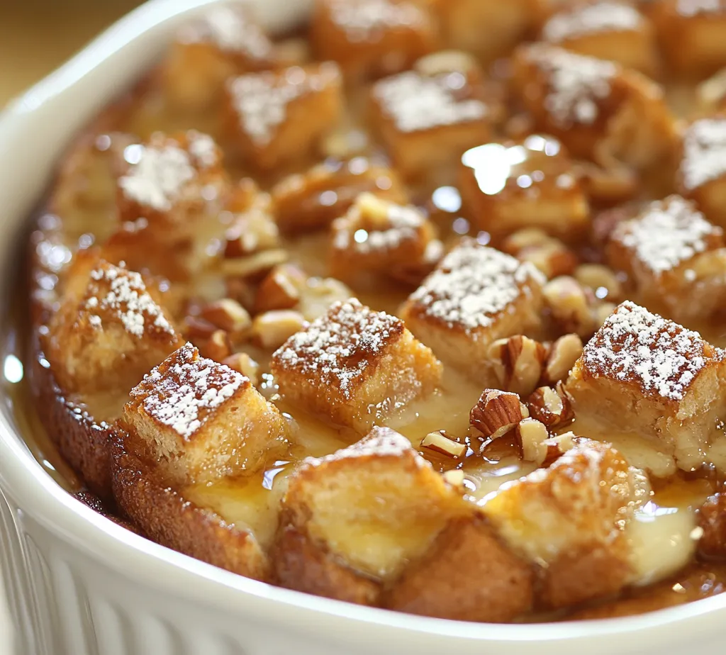 An enticing fusion of rich flavors and textures, Baklava-Inspired French Toast Bake brings the delightful essence of baklava to your breakfast table. This indulgent dish combines the sweetness of honey with the warmth of spices and the crispy texture of assorted nuts, all layered within soft, tender bread. Easy to prepare and perfect for brunch gatherings, this recipe will rejuvenate your morning routine with its unique twist.
