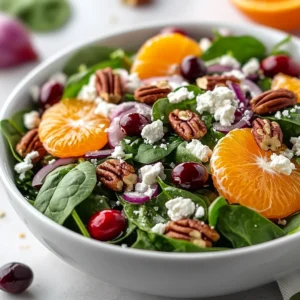 As the holiday season approaches, the charm of festive meals captivates many, bringing friends and family together for celebratory gatherings. A well-crafted salad can elevate any holiday feast, making it more vibrant and enticing. The Festive Cranberry Spinach Salad is an excellent choice for such occasions, combining fresh flavors that invigorate the palate. This salad not only looks appealing but also brings a delightful array of textures that enhances your dining experience.