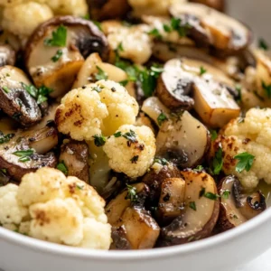 Exploring the harmonious blend of flavors in the Savory Garlic Cauliflower and Mushroom Skillet Delight unveils a dish that is not only wholesome but bursting with taste. This vegan recipe is perfect for those seeking nutritious options without sacrificing deliciousness. The combination of fresh vegetables brings together earthy mushrooms and the subtle nuttiness of cauliflower, enhanced by aromatic garlic and spices. The savory notes paired with a hint of brightness from lemon create an invigorating meal that is both satisfying and comforting.