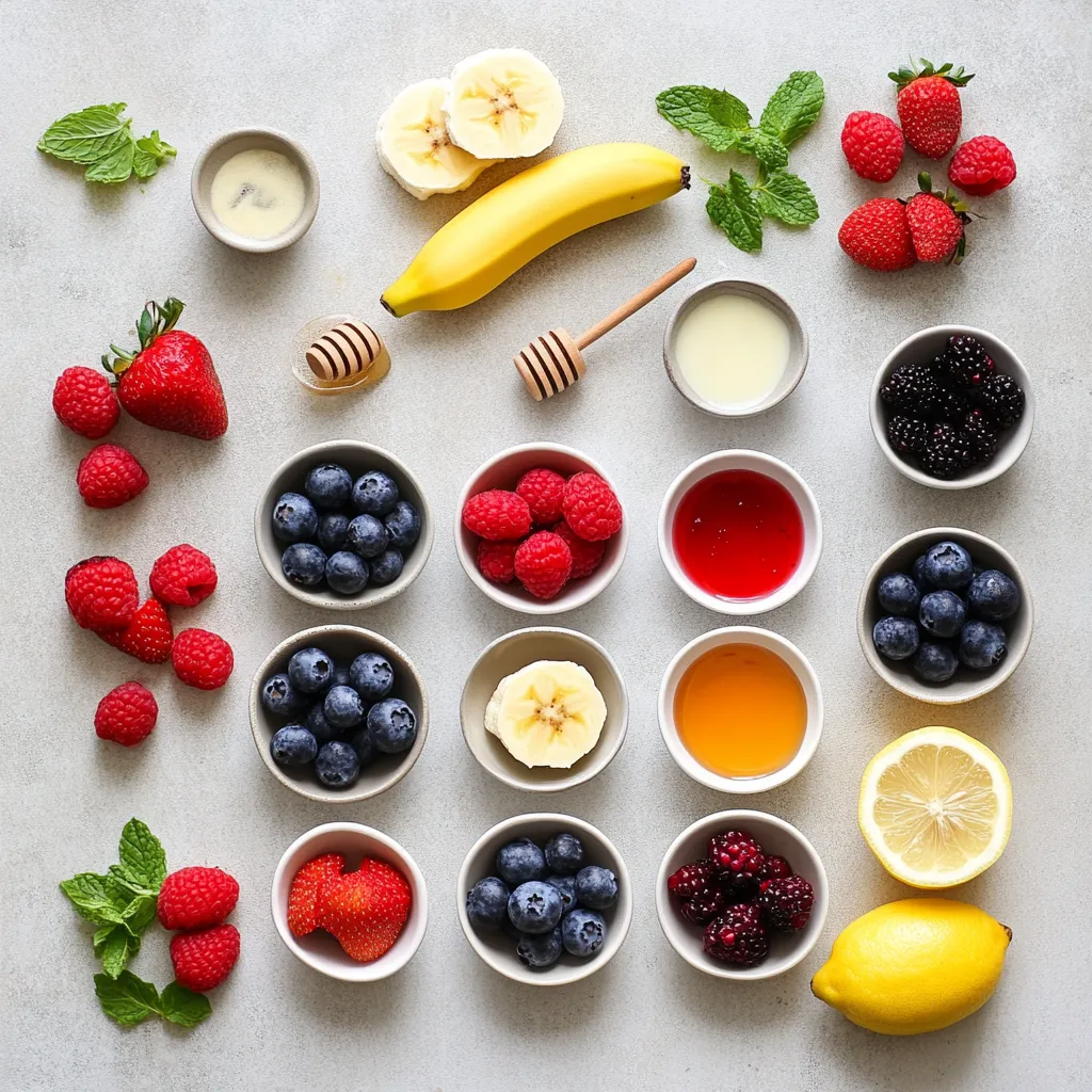 Exploring the delightful world of fruit salads, Berry Bliss Fruit Salad stands out for its vibrant colors, natural sweetness, and refreshing flavors. This recipe is not only easy to prepare but also versatile, catering to various dietary preferences. Whether served as a breakfast treat, a healthy snack, or a dessert, this luscious combination of berries and banana is sure to impress. The simplicity of the ingredients reflects the freshness of the fruits, allowing their natural flavors to shine through in every bite.