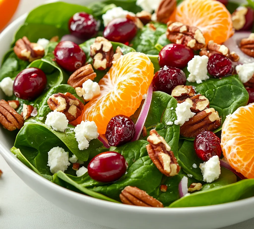 As the holiday season approaches, the charm of festive meals captivates many, bringing friends and family together for celebratory gatherings. A well-crafted salad can elevate any holiday feast, making it more vibrant and enticing. The Festive Cranberry Spinach Salad is an excellent choice for such occasions, combining fresh flavors that invigorate the palate. This salad not only looks appealing but also brings a delightful array of textures that enhances your dining experience.
