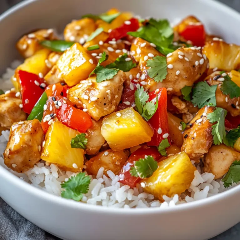 Exploring the fusion of sweet and savory flavors in a delightful dish can elevate mealtime to a new level. This Sweet and Savory Pineapple Chicken and Rice recipe marries succulent chicken thighs with juicy pineapple chunks, enhanced by a vibrant mix of vegetables and a mouth-watering sauce. Ideal for family dinners or casual gatherings, this meal captures the essence of comforting cuisine. With its luscious combination of textures and tastes, each bite is sure to bring a smile to the faces gathered around the table.
