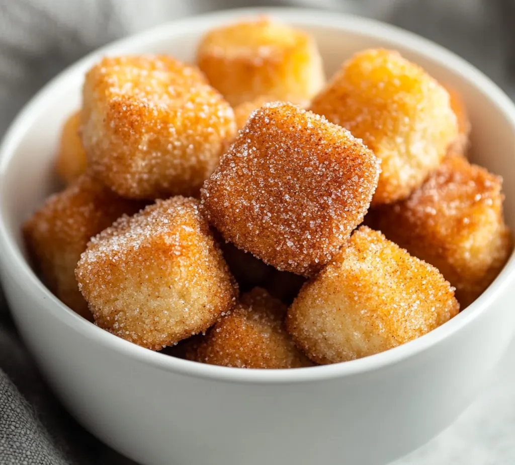 The modern twist on a classic treat brings a lighter, healthier version of churros right to your kitchen. Fluffy air fryer churro bites capture the essence of traditional churros without the mess of frying. Crafted using simple pantry ingredients, these delightful bites are air-fried, resulting in a lower-calorie indulgence, yet every bit as satisfying and delicious. Light and fluffy on the inside, with a crispy exterior coated in cinnamon sugar, these churro bites make for an enchanting dessert or snack.