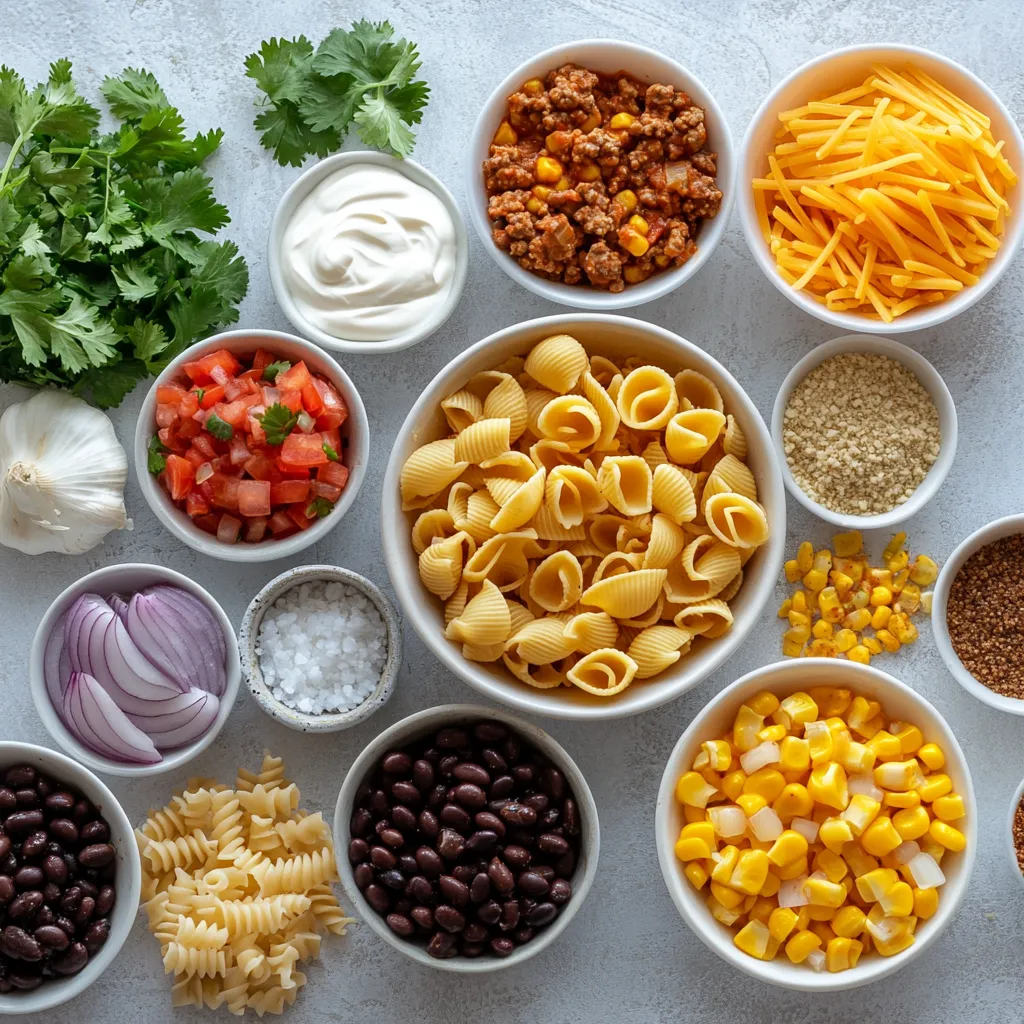 A delicious fusion of Mexican flavors and Italian comfort food, cheesy taco stuffed pasta shells are a creative dish that elevates the traditional pasta recipe. Featuring jumbo pasta shells generously filled with savory taco-seasoned meat, beans, corn, and a hearty amount of cheese, this recipe promises a delightful culinary experience for both family dinners and casual gatherings. The combination of textures—tender pasta, zesty meat, creamy cheese, and vibrant salsa—offers a feast that is not only satisfying but also fun to eat.