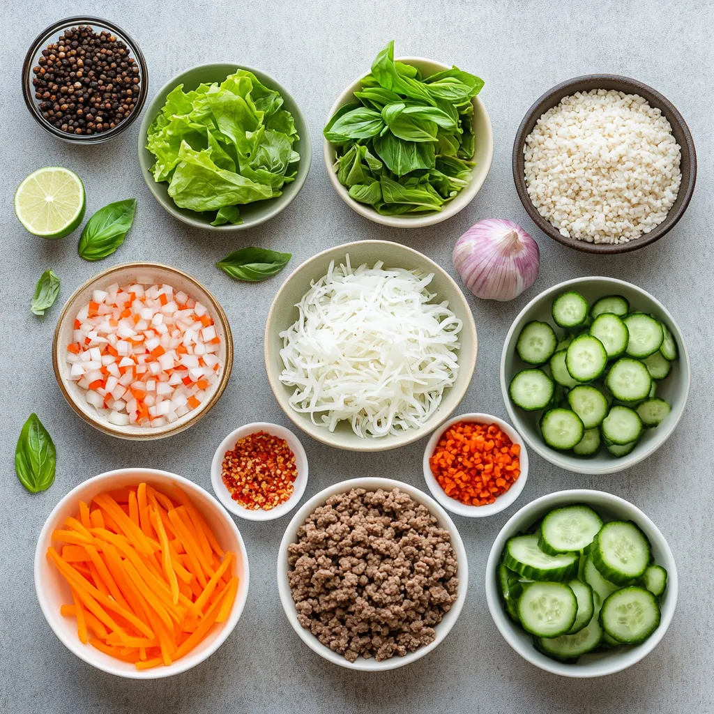 Thai cuisine is cherished worldwide for its bold flavors and vibrant ingredients. Known for balancing sweet, sour, salty, and spicy elements, it delivers an appetizing experience with every bite. Among the most flavorful of these dishes are those that feature fresh herbs and proteins. This recipe for Savory Thai Basil Beef Rolls is a delightful example, combining ground beef with aromatic Thai basil and a medley of rich sauces, all wrapped in delicate rice paper.