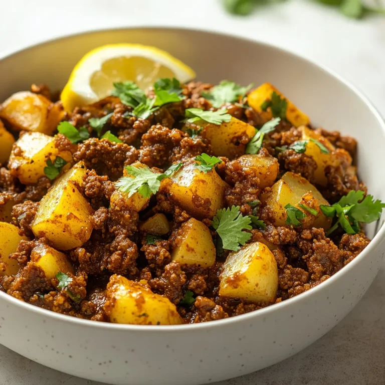 Aloo Keema Delight is a rich and comforting dish that perfectly marries the hearty essence of ground meat with the satisfying texture of diced potatoes. This recipe showcases a delightful fusion of spices and fresh ingredients, resulting in a flavorful meal that caters to both the palate and appetite. Its inviting aroma and robust flavor profile make it a cherished family favorite, serving equally well during casual dinners or special celebrations.