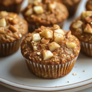 Wholesome Apple Cinnamon Oat Muffins are a delightful blend of flavors and textures that make them the perfect addition to your breakfast routine or snack time treat. Infused with the warm flavor of cinnamon and sweetened with natural fruit and honey, these muffins are not only tasty but also nutritious. Each bite presents a lovely combination of moistness from the applesauce and hearty goodness from the rolled oats and whole wheat flour.