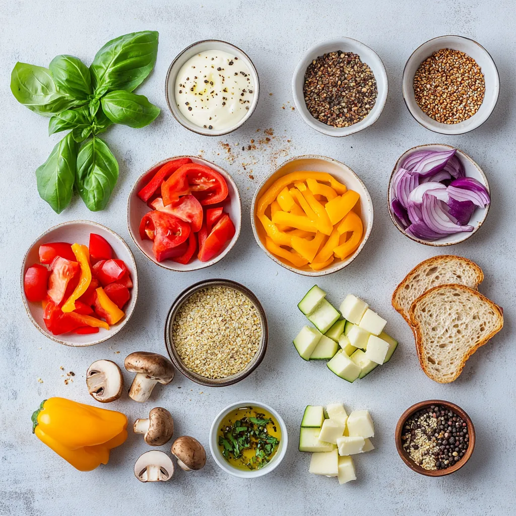 Savory Grilled Vegetable and Mozzarella Sandwiches are a delightful fusion of flavors that make for an enticing meal any time of the day. Perfect for lunch or as a light dinner, these sandwiches combine the freshness of grilled vegetables with the creamy richness of mozzarella cheese. The juxtaposition of tender, smoky vegetables and melted cheese tucked between slices of whole grain bread creates a wholesome dish that celebrates seasonal produce.