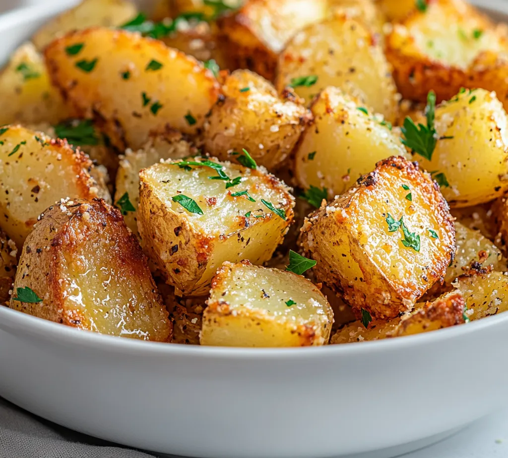 Air Fryer Garlic Parmesan Baby Potatoes are a delightful side dish that combines the irresistible flavors of garlic and Parmesan with the perfectly crispy texture that only an air fryer can achieve. This easy recipe is perfect for any occasion, whether you're hosting a dinner party, planning a family meal, or even looking for a quick weeknight side. The use of an air fryer not only speeds up the cooking process but also requires less oil, making this a healthier alternative to traditional frying methods.