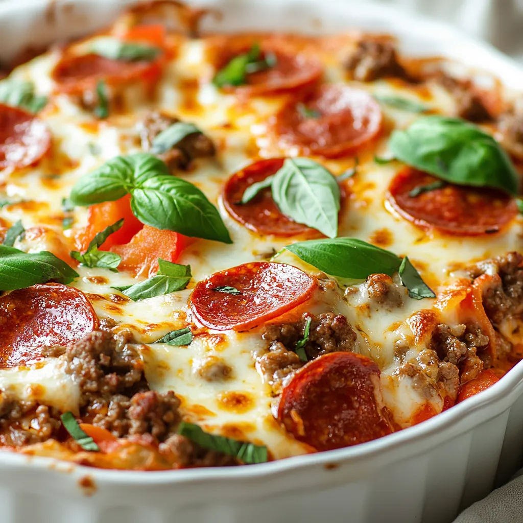 Exploring the world of low-carb dining often leads to innovative dishes that satisfy cravings without compromising on flavor. One such delightful creation is the Keto-Friendly Pizza Casserole. This recipe offers a hearty and comforting option that embodies the classic taste of pizza while adhering to a ketogenic lifestyle. Packed with protein, colorful vegetables, and a rich medley of spices, this casserole delights the senses and pleases the palate.