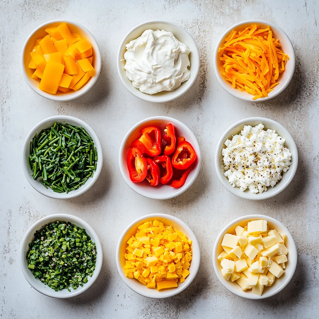 Cheese-stuffed mini peppers are a delightful and vibrant snack that never fails to impress. These bite-sized treats are not only visually appealing but also combine rich flavors and a pleasing crunch, embodying a perfect blend of textures. The sweet bell peppers serve as a natural casing for a creamy and savory cheese filling that highlights the subtlety of each ingredient. Whether you're serving them at a party, during game day, or simply enjoying a casual evening snack, these mini peppers are a fantastic choice.