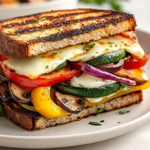 Savory Grilled Vegetable and Mozzarella Sandwiches are a delightful fusion of flavors that make for an enticing meal any time of the day. Perfect for lunch or as a light dinner, these sandwiches combine the freshness of grilled vegetables with the creamy richness of mozzarella cheese. The juxtaposition of tender, smoky vegetables and melted cheese tucked between slices of whole grain bread creates a wholesome dish that celebrates seasonal produce.