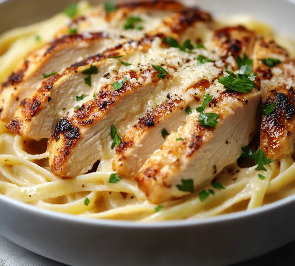 Explore a culinary delight with this creamy garlic Parmesan chicken pasta recipe, an exquisite fusion of flavors and comfort. Ideal for busy weeknights or an impressive dinner for guests, this dish balances rich creaminess with the humble goodness of whole wheat pasta and lean chicken breast. The combination of tender chicken, savory garlic, and the nuttiness of Parmesan creates a meal that is as satisfying as it is simple to prepare. This creamy garlic Parmesan chicken pasta is versatile, allowing you to customize it with vegetables or side dishes as you like, while still retaining its core deliciousness.