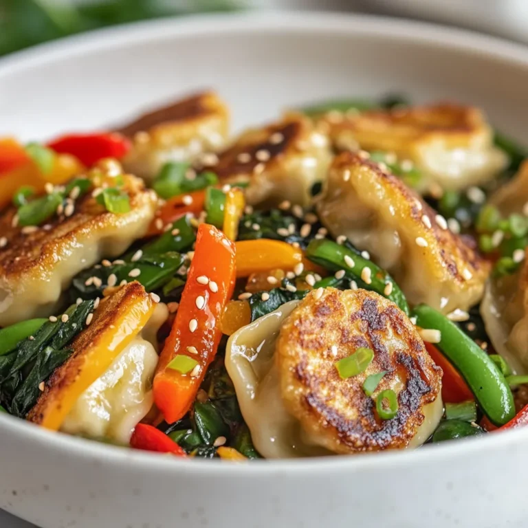 One-Pan Dumpling Dinner Delight is a simple yet flavorful meal that effortlessly brings together savory dumplings and vibrant fresh vegetables in a single dish. Perfectly suited for those busy weeknights or casual family dinners, this recipe showcases how convenience doesn't have to sacrifice taste. One-pan meals have gained immense popularity due to their ability to combine cooking, serving, and cleanup into one cohesive experience. This dish is a testament to that, allowing you to savor a delicious homemade dinner without the hassle of multiple pots and pans.