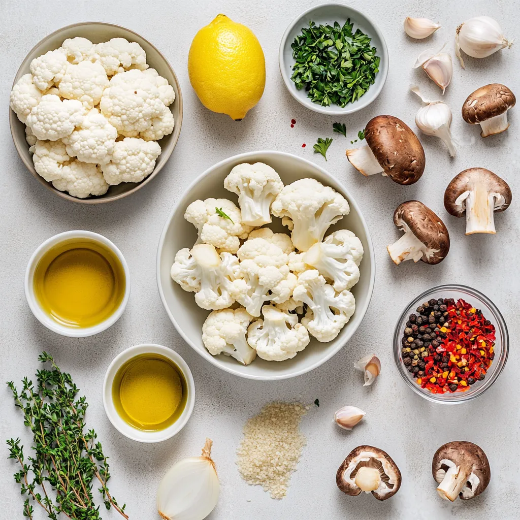 Exploring the harmonious blend of flavors in the Savory Garlic Cauliflower and Mushroom Skillet Delight unveils a dish that is not only wholesome but bursting with taste. This vegan recipe is perfect for those seeking nutritious options without sacrificing deliciousness. The combination of fresh vegetables brings together earthy mushrooms and the subtle nuttiness of cauliflower, enhanced by aromatic garlic and spices. The savory notes paired with a hint of brightness from lemon create an invigorating meal that is both satisfying and comforting.