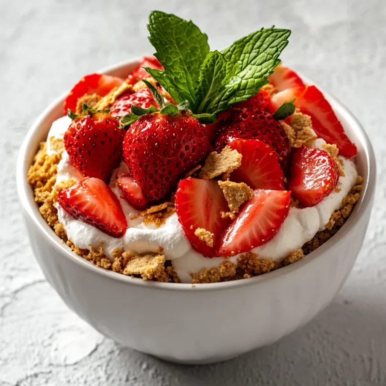 Desserts that harmoniously combine fresh fruits and creamy textures possess a unique allure, captivating both the eye and the palate. Strawberry Delight Clouds exemplify this delightful balance by marrying sweet, juicy strawberries with a velvety mascarpone cream and crisp graham cracker crust. The result is a refreshing dessert that bursts with fruity flavor while providing a light, airy mouthfeel. Ideal for warm weather gatherings or as a bright addition to any special occasion, these clouds evoke a sense of celebration and indulgence.