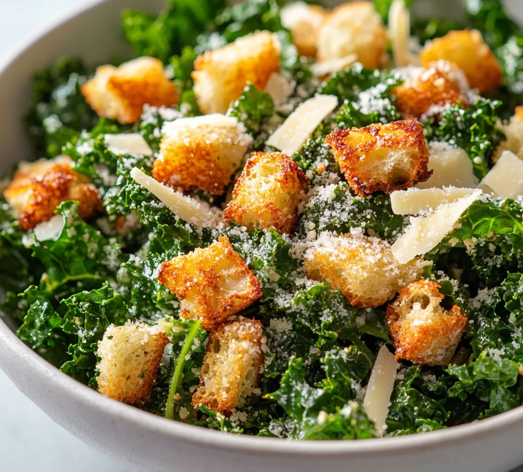 Exploring the delightful fusion of textures and flavors, Roasted Garlic & Kale Caesar Salad elevates a classic favorite. This innovative take on the traditional Caesar salad substitutes hearty kale for romaine, introducing a nutritious twist while keeping the indulgent creamy dressing that defines this beloved dish. With the rich, mellow flavor of roasted garlic and the savory notes of Parmesan, this salad is not only a feast for the palate but also an impressive addition to any gathering.