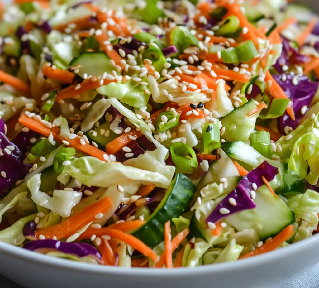 Japanese Cabbage Salad Delight is a vibrant and refreshing dish that beautifully combines the crunch of fresh vegetables with a zesty dressing. This salad is not just visually appealing; it’s also healthy, making it the perfect addition to any meal. The striking contrast between the colors of the green and red cabbages not only elevates the aesthetics of your dining table but also offers a satisfying crunch that enhances each bite.