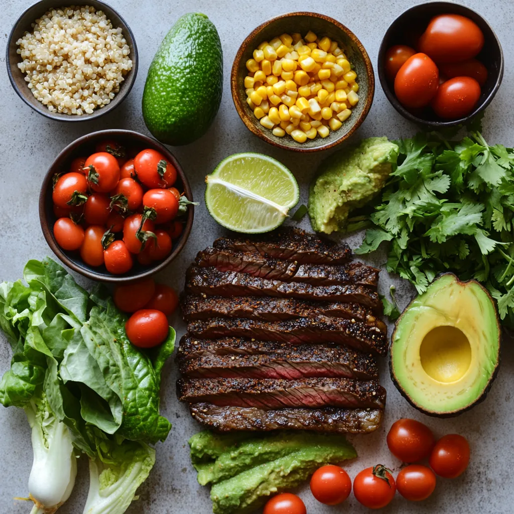 Sizzling Healthy Steak Burrito Bowls are the perfect blend of flavor, nutrition, and convenience, making them an ideal dish for any occasion. Whether you are looking for a hearty weeknight dinner or meal prep options for the busy workweek, this recipe has you covered. The dish beautifully combines marinated flank steak with vibrant vegetables, and wholesome grains, creating a visually appealing and delicious meal.