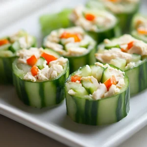 Explore the delightful world of refreshing appetizers with this Crispy Chicken Salad Cucumber Roll-Ups recipe. Perfect for warm days or as a light snack, these roll-ups are not only easy to make but also burst with flavor. Featuring tender shredded chicken, crunchy vegetables, and creamy dressing, each bite provides a satisfying balance of texture and taste, making it a crowd-pleaser at any gathering. Whether you're hosting a summer barbecue, enjoying a picnic, or simply looking for a light meal option, these cucumber roll-ups offer an elegant yet effortless way to enjoy chicken salad.