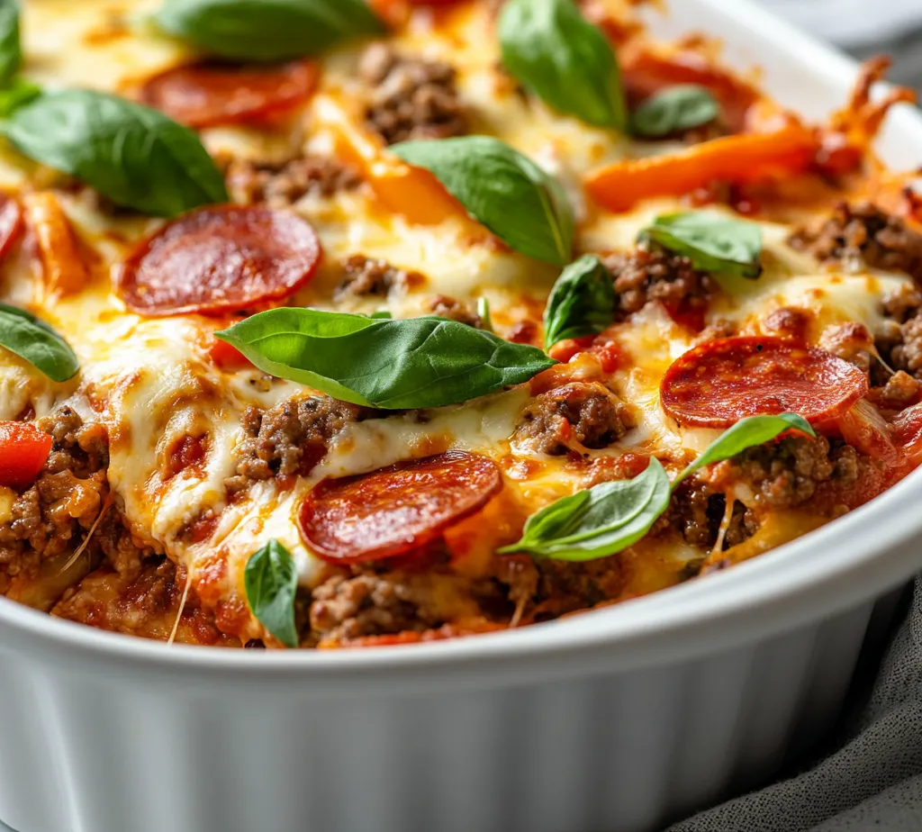 Exploring the world of low-carb dining often leads to innovative dishes that satisfy cravings without compromising on flavor. One such delightful creation is the Keto-Friendly Pizza Casserole. This recipe offers a hearty and comforting option that embodies the classic taste of pizza while adhering to a ketogenic lifestyle. Packed with protein, colorful vegetables, and a rich medley of spices, this casserole delights the senses and pleases the palate.