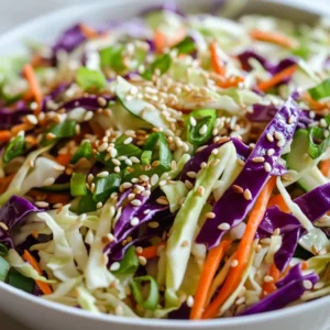 Japanese Cabbage Salad Delight is a vibrant and refreshing dish that beautifully combines the crunch of fresh vegetables with a zesty dressing. This salad is not just visually appealing; it’s also healthy, making it the perfect addition to any meal. The striking contrast between the colors of the green and red cabbages not only elevates the aesthetics of your dining table but also offers a satisfying crunch that enhances each bite.