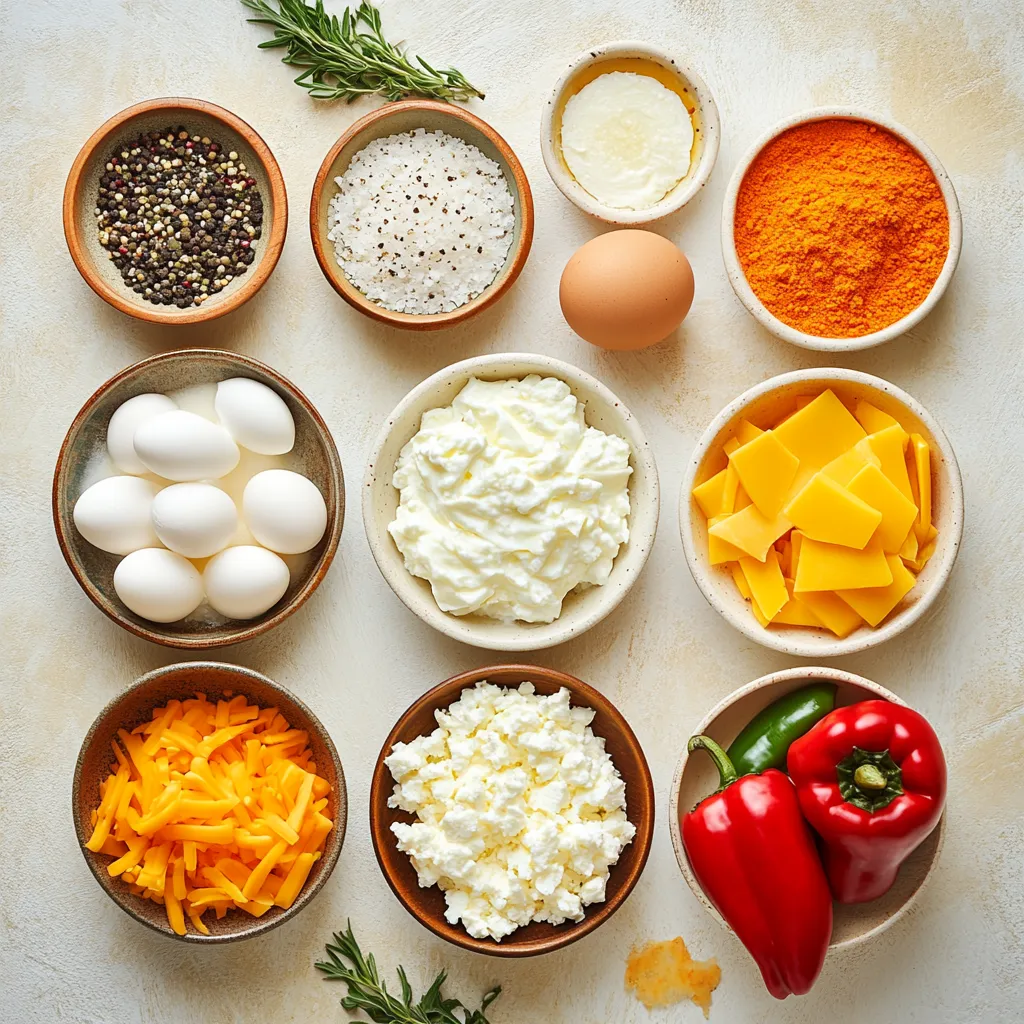 This Savory Baked Cottage Cheese Egg Delight brings together a nourishing mix of ingredients that both satisfies and delights the palate. With each bite, you'll experience a harmonious blend of textures and flavors that make this dish not only wholesome but also incredibly versatile. It's an excellent choice for breakfast or brunch, providing a delightful balance of protein from the eggs and cottage cheese, along with the vibrant taste of fresh vegetables. The simplicity of its preparation makes this recipe an inviting option for busy mornings or leisurely weekend brunches.