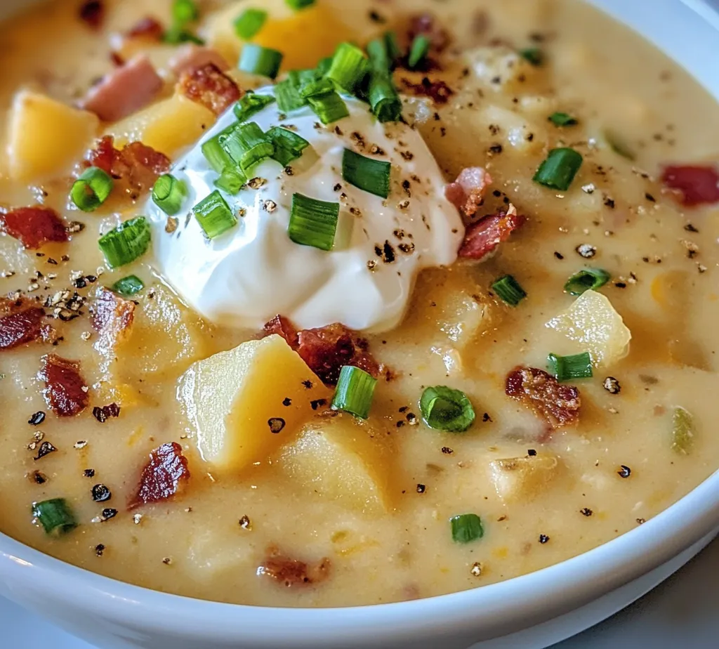 The allure of a warm bowl of creamy loaded potato soup is irresistible, especially on a chilly day. Inspired by the classic version served at Outback Steakhouse, this recipe brings comfort food to a new level with rich flavors and satisfying textures. Made with russet potatoes, creamy dairy, and a delightful mix of toppings, this soup captures the heart of hearty cuisine. Whether it's a cozy family dinner or a gathering with friends, this soup will warm the hearts and bellies of everyone at the table.
