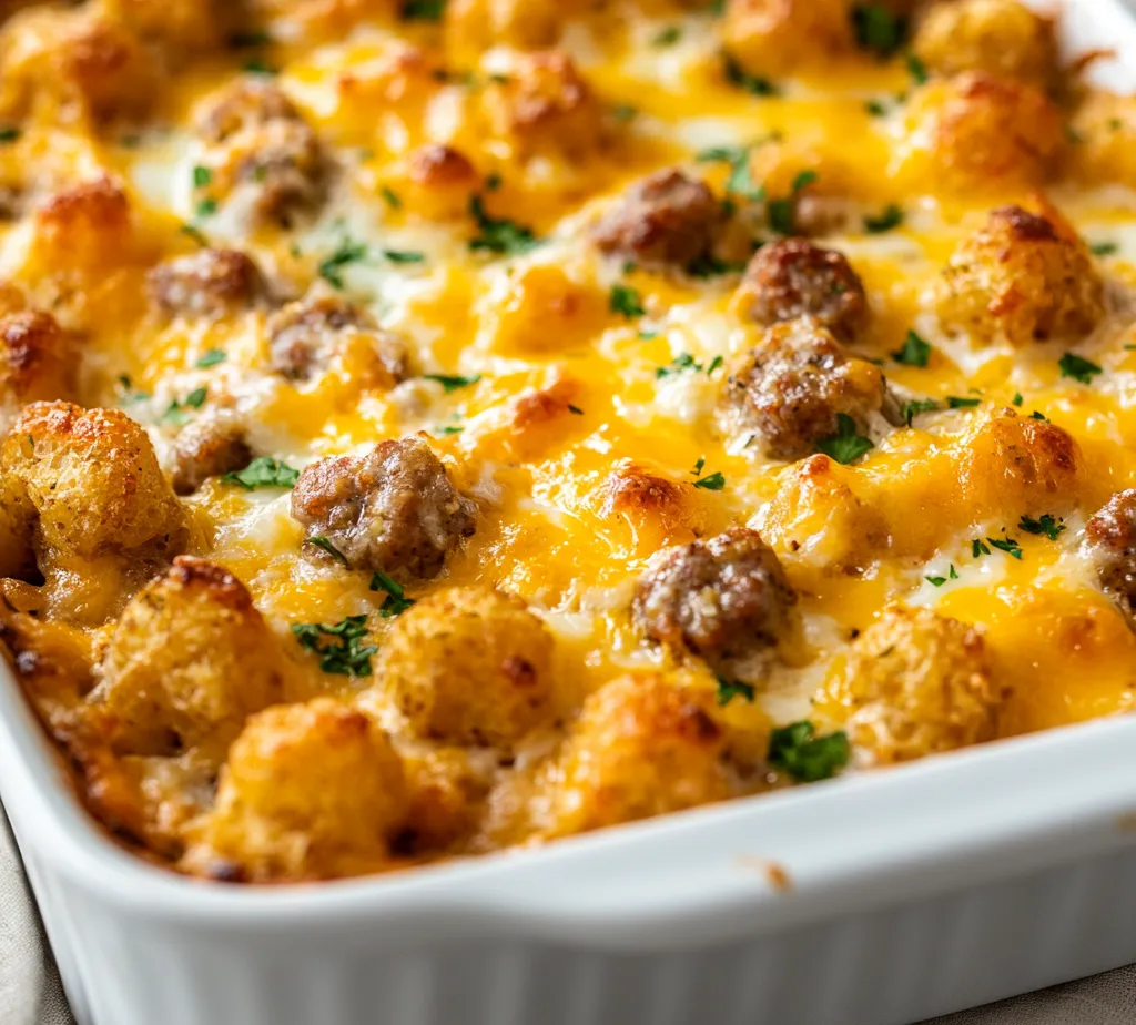 Understanding the appeal of a comforting breakfast dish is key to enjoying the hearty flavors of Sausage, Egg, and Cheese Tater Tot Casserole. This mouthwatering recipe combines savory breakfast sausage, crispy tater tots, fluffy eggs, and gooey cheese for a satisfying meal that brings the whole family together. The rich, warm flavors meld beautifully to create an irresistible breakfast casserole, making it a favorite for gatherings and weekend brunches.