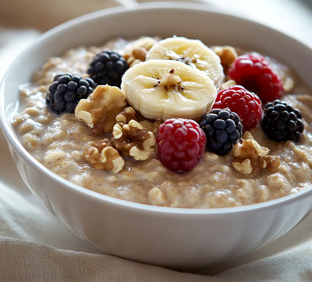 Creamy cinnamon rolled oat porridge is a delightful dish that has grown increasingly popular as a comforting breakfast option. Known for its wholesome and satisfying qualities, oatmeal has long been a favorite among health-conscious individuals and families alike. This recipe encapsulates all the goodness of rolled oats, lending itself well to an array of toppings while offering a warm, creamy texture that is especially flattering during the cooler months or on leisurely weekend mornings.