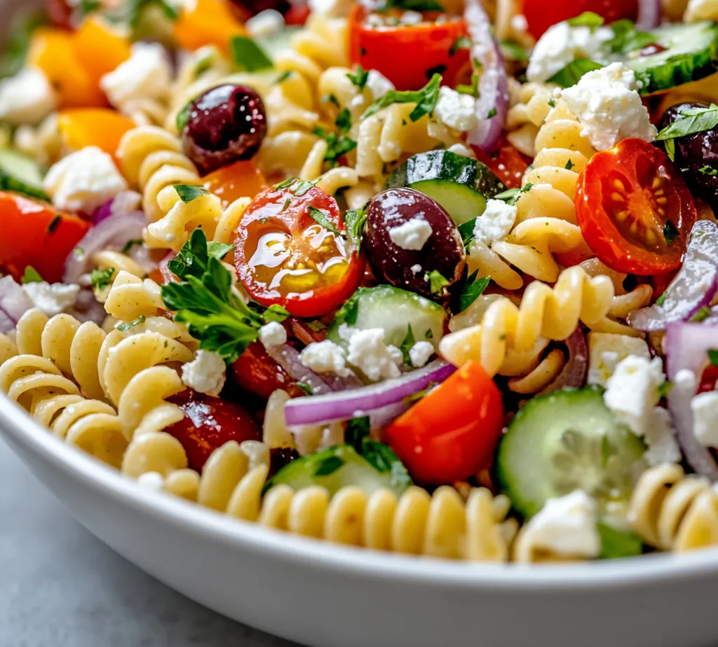 As the weather warms up, the allure of light, refreshing dishes becomes irresistible. Pasta salads serve as the quintessential summer meal, combining freshness with ease of preparation. The Refreshing Summer Pasta Salad with a Greek Flair encapsulates the vibrant essence of Mediterranean cuisine, making it an excellent choice for those sun-drenched days when you want something delicious yet uncomplicated. With its colorful array of fresh vegetables, briny olives, and creamy feta cheese, this salad embodies all the goodness of the season.