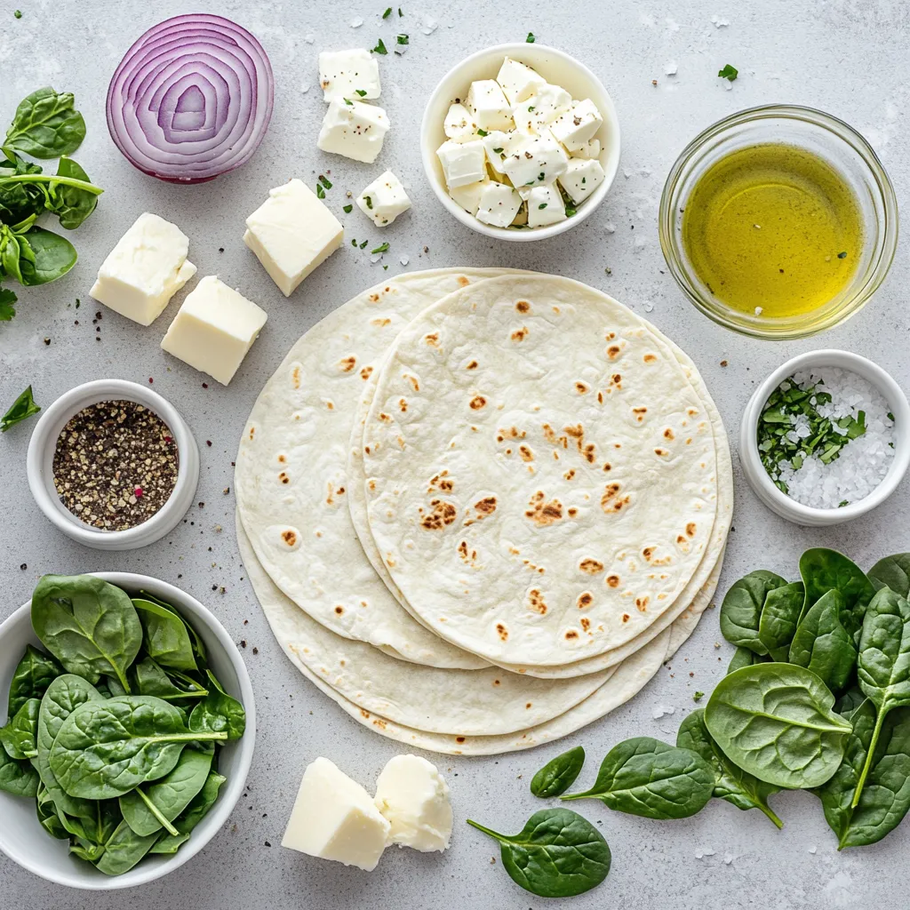 Mediterranean cuisine is celebrated for its vibrant flavors, fresh ingredients, and healthy options. Drawing inspiration from traditions around the countries that line the Mediterranean Sea, this style of cooking emphasizes the use of fresh vegetables, herbs, and high-quality fats, like olive oil. In this recipe, we take a delightful twist on classic quesadillas, infusing them with a medley of Mediterranean flavors through the addition of fresh spinach, tangy feta cheese, and aromatic seasonings.