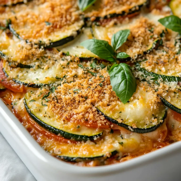The Zesty Zucchini and Tomato Casserole is a delightful dish that celebrates the flavors of fresh vegetables, cheese, and herbs. Perfect for weeknight dinners or special gatherings, this casserole showcases vibrant layers of zucchini and tomatoes. With the comforting creaminess of melted cheese and the aromatic essence of herbs, it creates a symphony of flavors that is both hearty and satisfying.