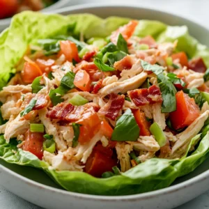Exploring the unique combination of flavors in a BLT Chicken Salad, this recipe offers a refreshing take on a traditional favorite. The familiar tastes of bacon, lettuce, and tomato are seamlessly integrated into a creamy chicken salad, making it a delightful and versatile dish. The addition of shredded chicken breast transforms this classic pairing into a filling yet light meal, perfect for warm summer afternoons or as an easy lunch option during busy weekdays. Not only is this salad vibrant and satisfying, but it is also packed with nutrients, thanks to the use of fresh ingredients.
