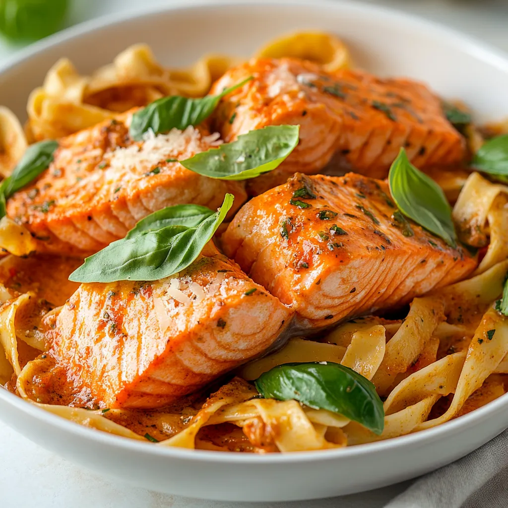 In the world of culinary delights, few dishes can compete with the rich flavors and comforting textures of salmon in creamy red pesto sauce. This recipe not only elevates the natural taste of salmon but pairs it beautifully with a decadent sauce that is both simple to make and deeply satisfying. Salmon fillets, cooked until flaky and tender, are enveloped in a luxurious combination of heavy cream and vibrant red pesto, making this dish a standout. The incorporation of fresh lemon zest and juice adds a zesty brightness, thus balancing the richness of the creamy sauce.